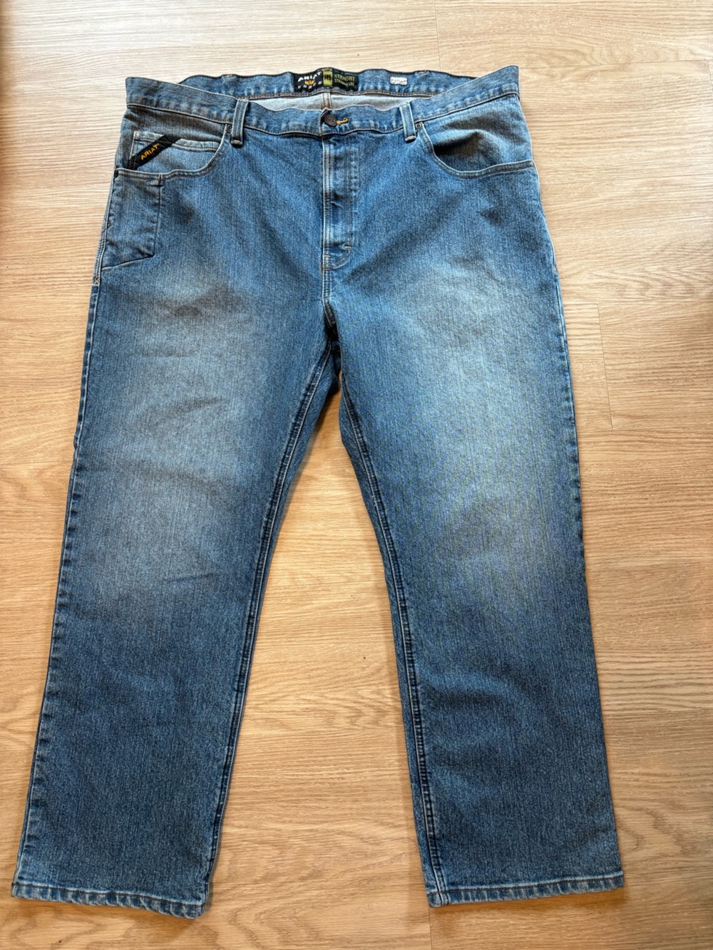 Ariat Men’s Sz 42/30(Fits 29 Inseam) Rebar M5 Straight Leg LoopLock Western Jean